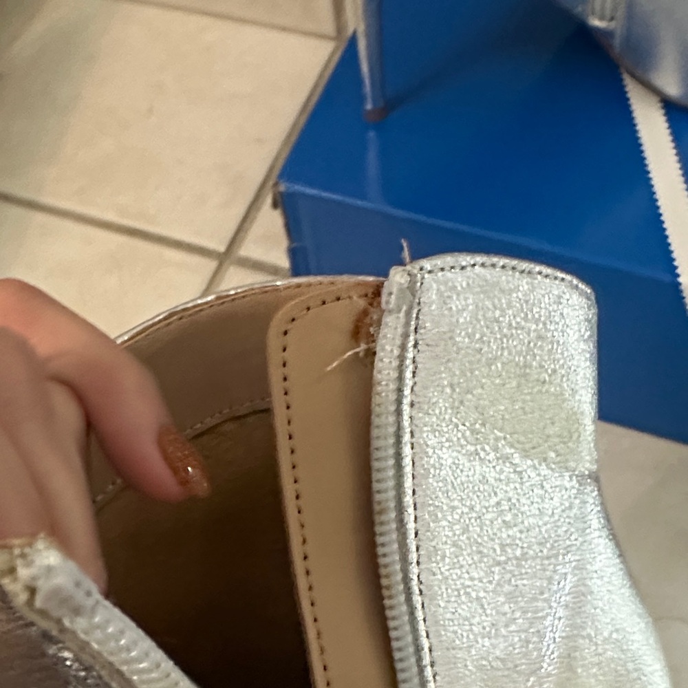 Metallic Silver Ankle Boots - image 6